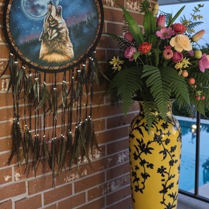 Large Wolf Dream Catcher A