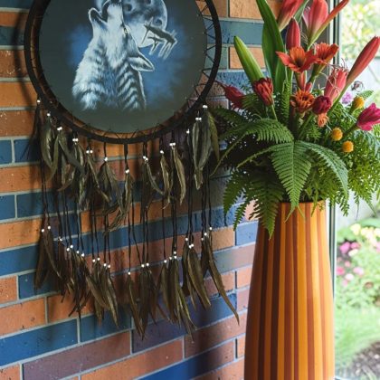 Large Wolf Dream Catcher B
