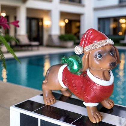 Extra Large Christmas Dachshund Statue