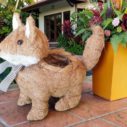 Husk Fox Garden Planter