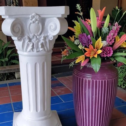 White Roman Pedestal Stand