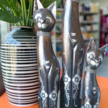 Extra Large Wooden Cat Set