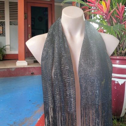 Black Polyester Scarf