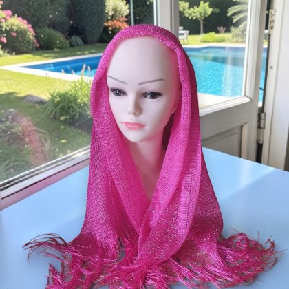 Pink Polyester Scarf