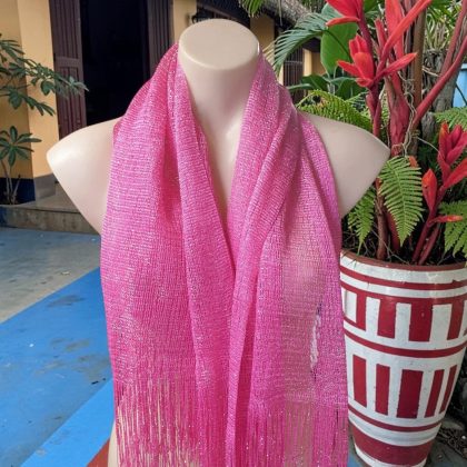 Pink Polyester Scarf