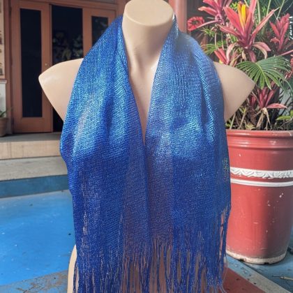 Royal Blue Polyester Scarf