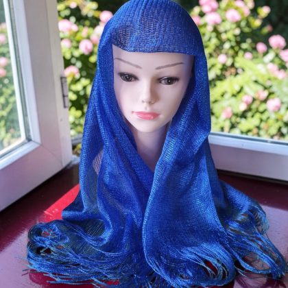 Royal Blue Polyester Scarf