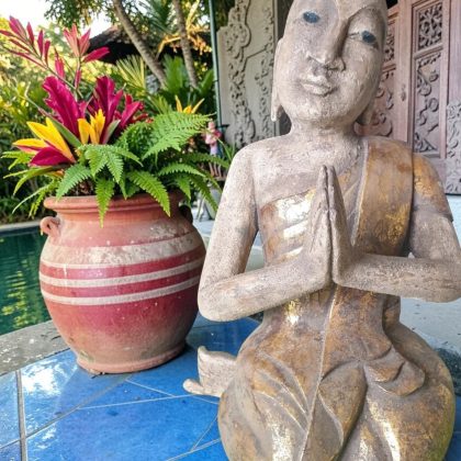 Large Golden Antique Buddha Statue