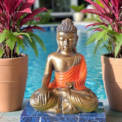 Orange And Gold Buddha Statue